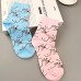 Women Cotton Personality Funny Pattern Breathable Sweat  absorbent Tube Socks